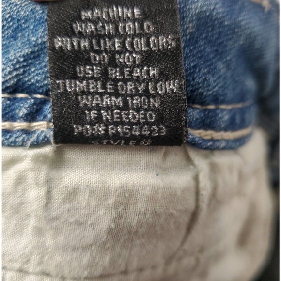 NEW Almost Famous 13 Low Rise Flared Jeans Distressed Button Fly Pockets - Picture 12 of 16